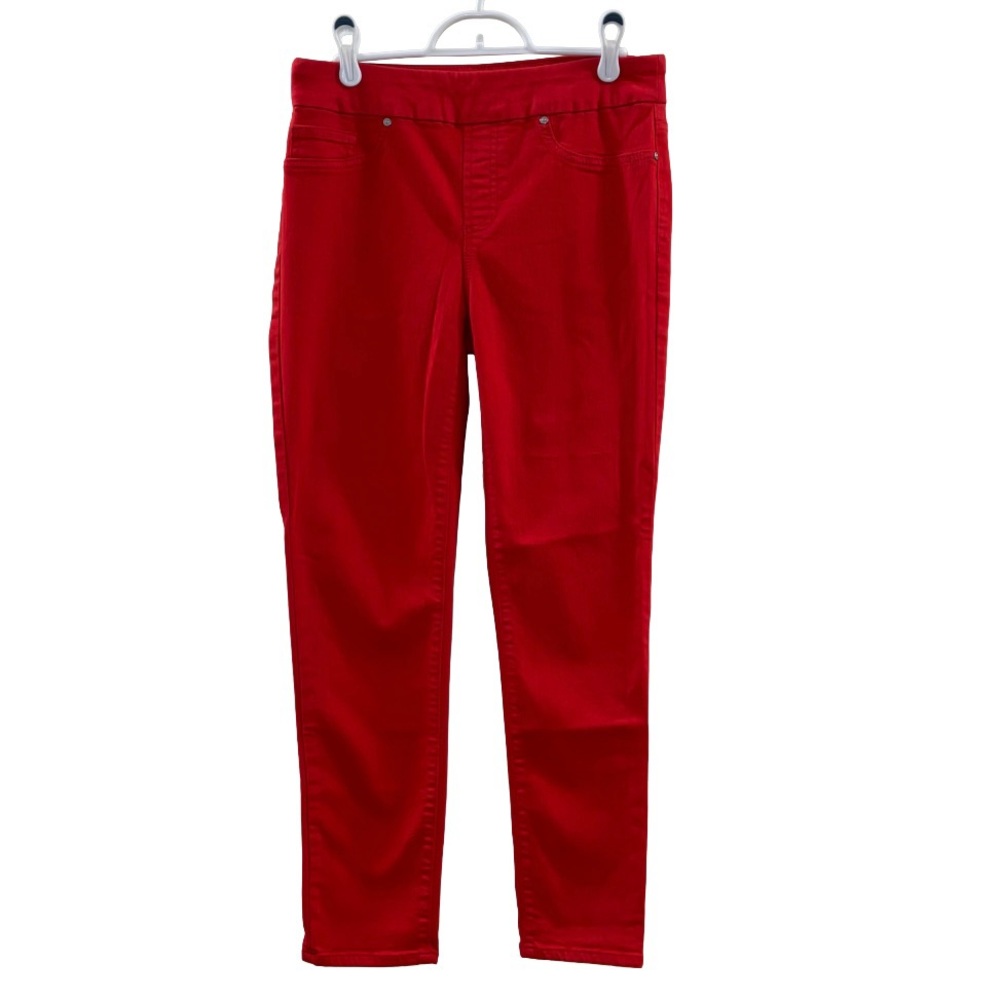 Chico's Pull On Jegging Ankle Pants Red Orange US Size 4 Chico's Size 0R